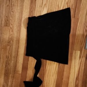 Velvet wrap skirt
